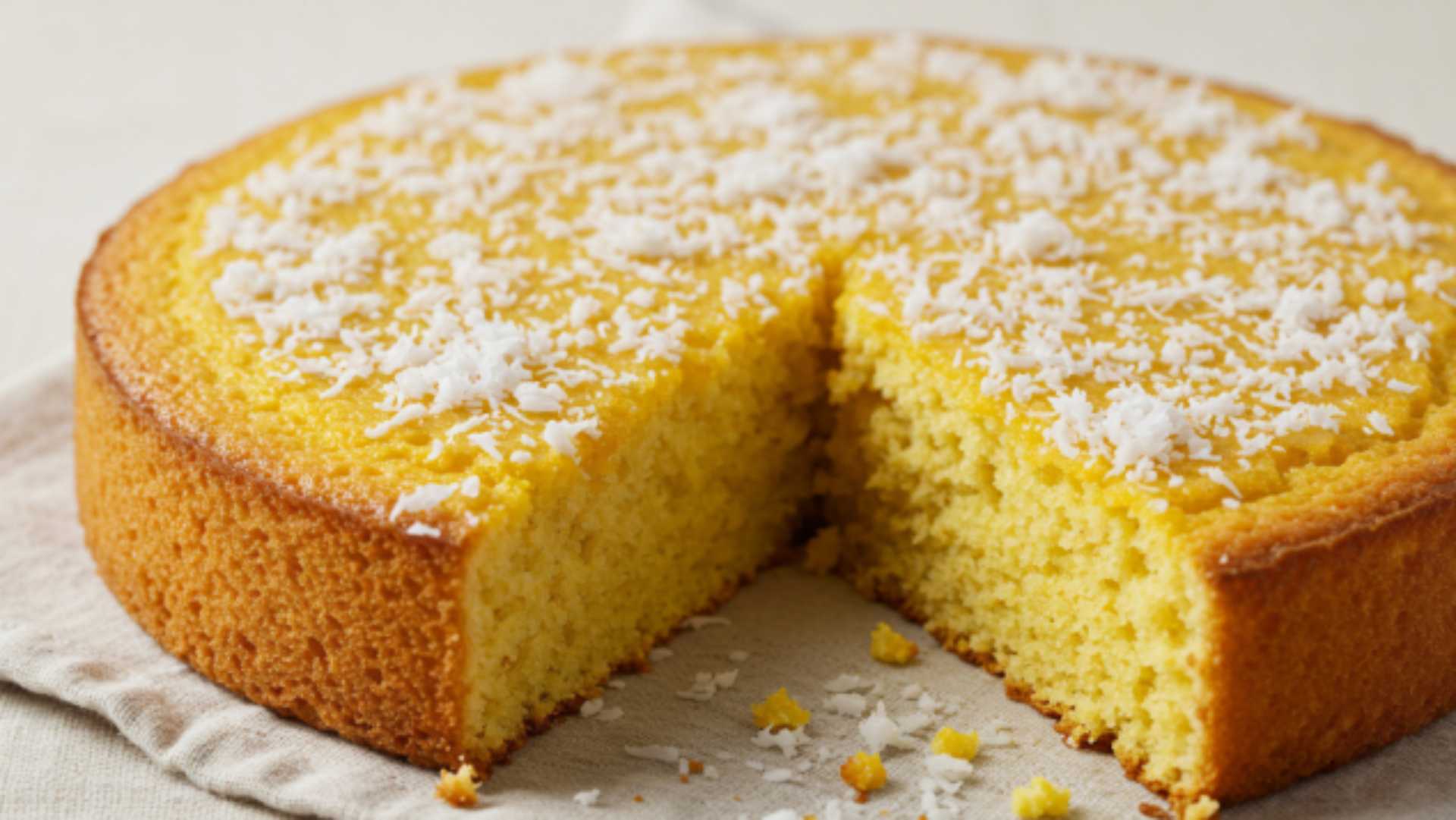 Bolo de água de coco - sem lactose